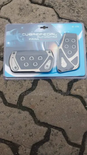 Black Silver 2pc Automatic Pedal Nonslip Covers