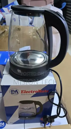 Em Glass Kettle 2.0l Electromate Kettle Electric Jug Heater.