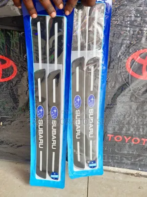 Heavy Duty Subaru 4pc Door Step Antiscratch Carbon Stickers