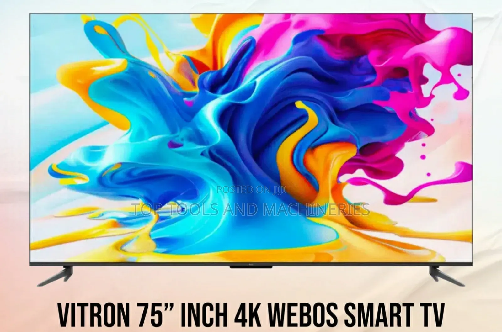Vitron 75 Inch UHD Frameless Smart TV, DVB-T2+WEBOS