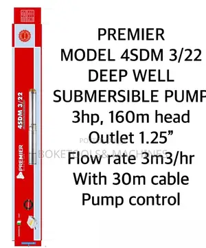 Premier 3hp 160m Head Submersible Pump With Control Box