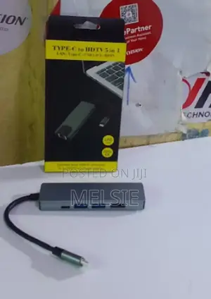 5in1 USB C Hub to HDMI Lan Rj45 Ethernet 2 USB