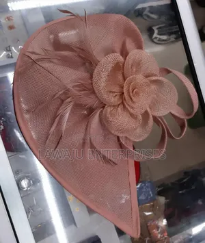 Peach Elegant Flower Fascinator