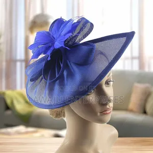 Royal Blue Elegant Flower Fascinator