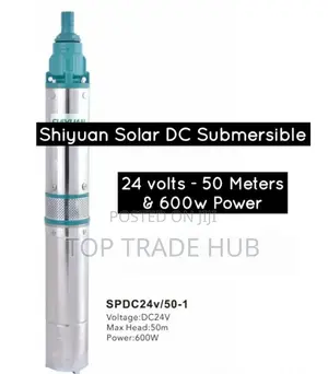 Shiyuan Solar DC Submersible Pump 24v 600w 50mtr