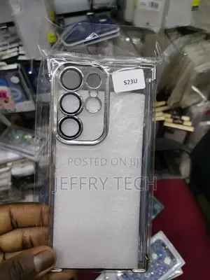 Samsung Galaxy S23 Ultra Case Transparent Cover-Gray Edge