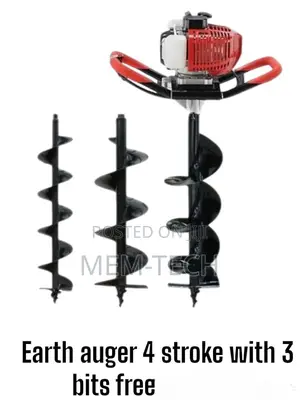 Powerful Earth Auger 4 Strokes 3 Bits Free
