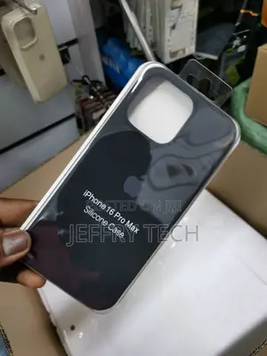 iPhone 16 Pro Max Case Silicone Soft Gel Rubber-Black