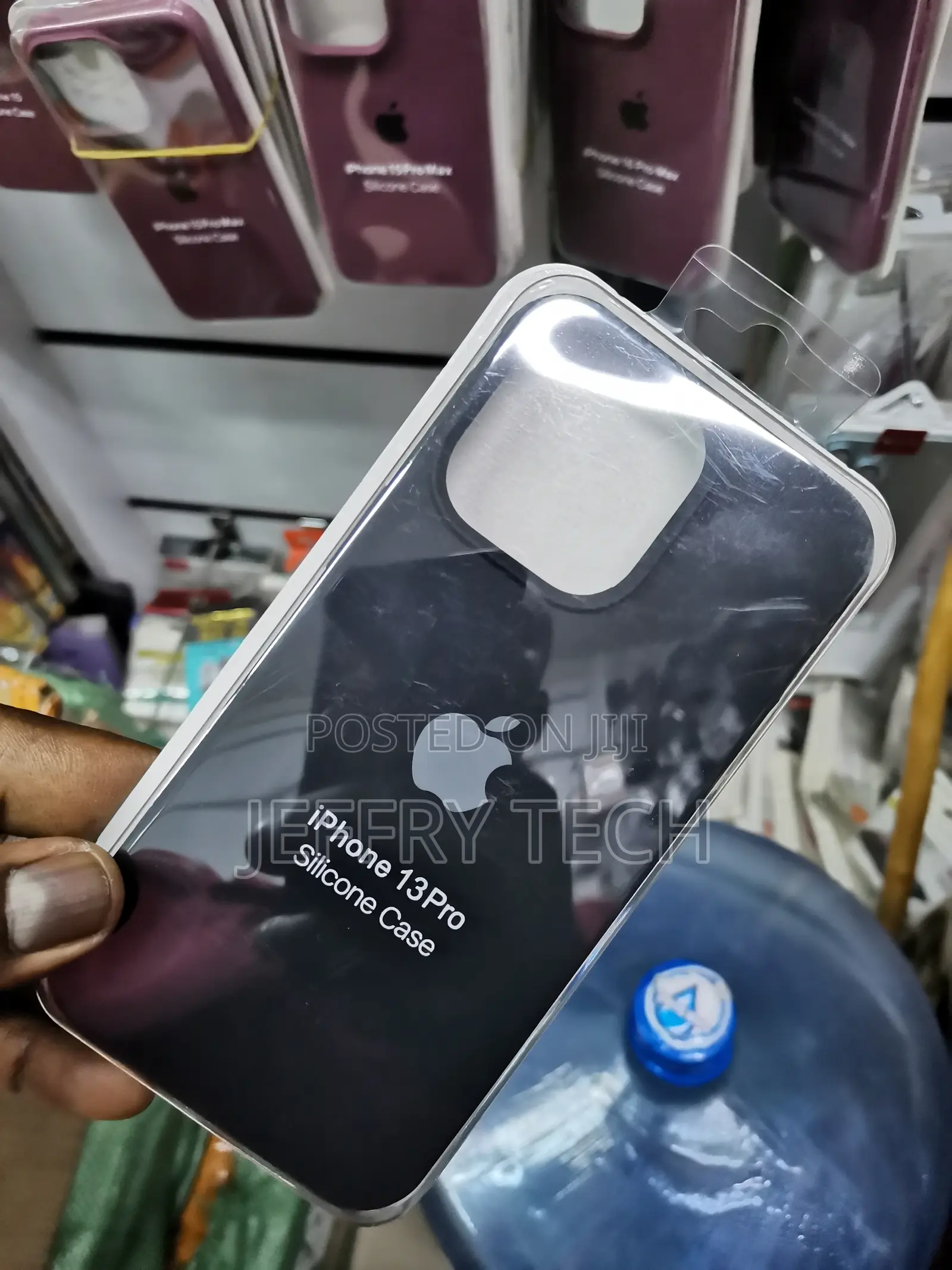 iPhone 13 Pro Case Silicone Cover Drop Protection-Black