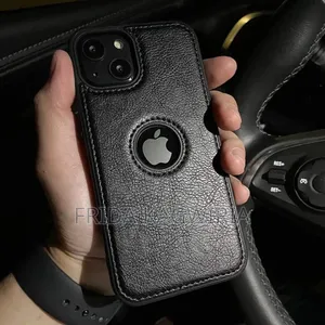 iPhone 14 Pro Leather Back Cover ( Brown and Black)