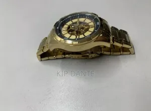 Elgin Auto Chronograph Skeleton Stainless Steel Watch