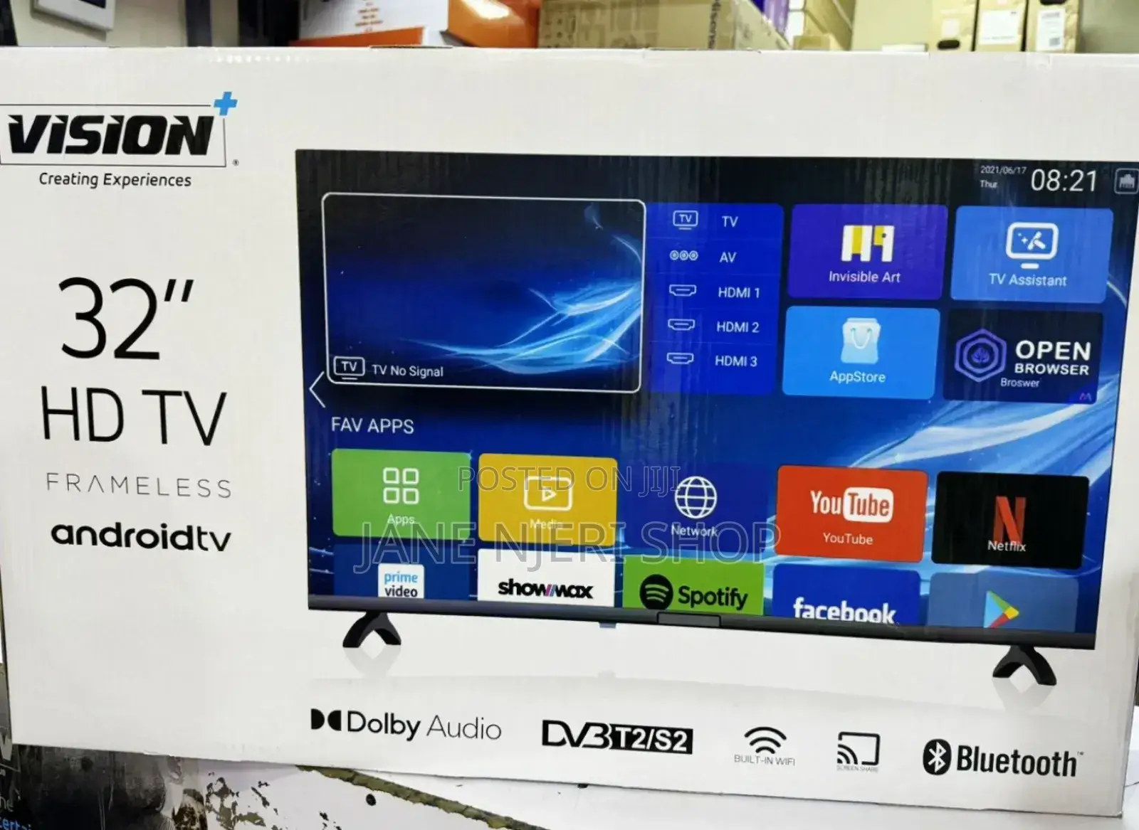 32 Inch Vision Plus Frameless Smart Android TV v/S