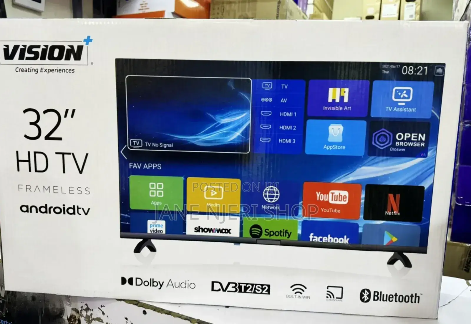 32 Inch Vision Plus Frameless Smart Android TV v/S