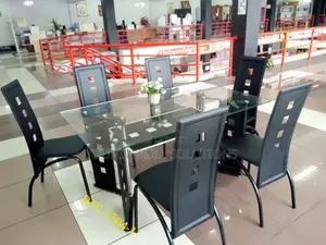 Executive 6 Sitter Glass Dinning Table