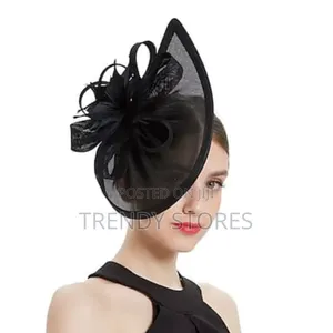Black Elegant Flower Fascinator
