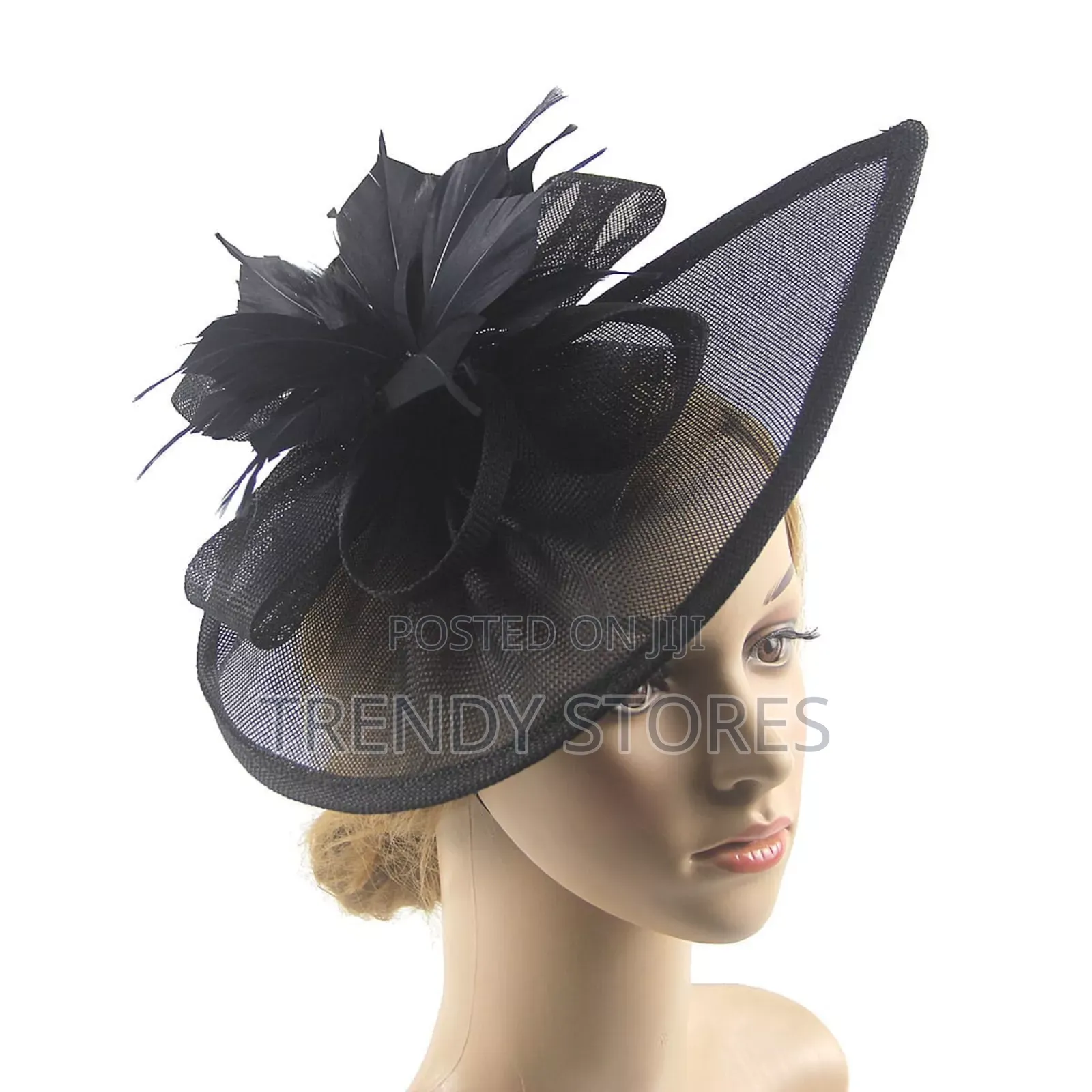 Black Elegant Flower Fascinator