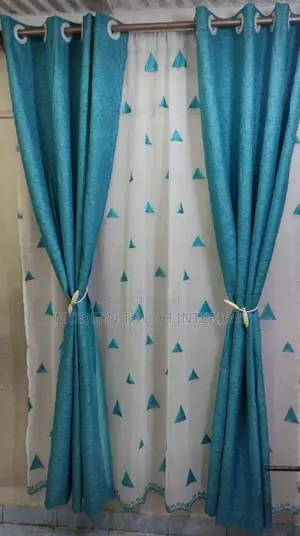 Turquoise Blue Linen Curtains