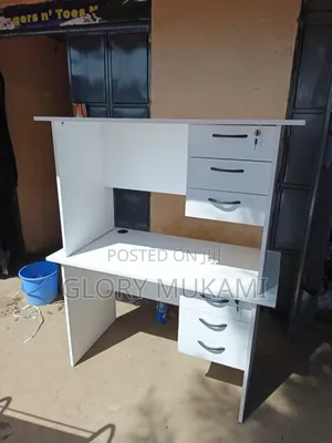 White Home Office Desk