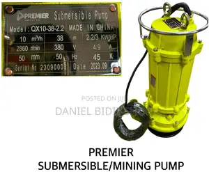 Mining Submersible Pump 38m 3hp 2inch Single Phase