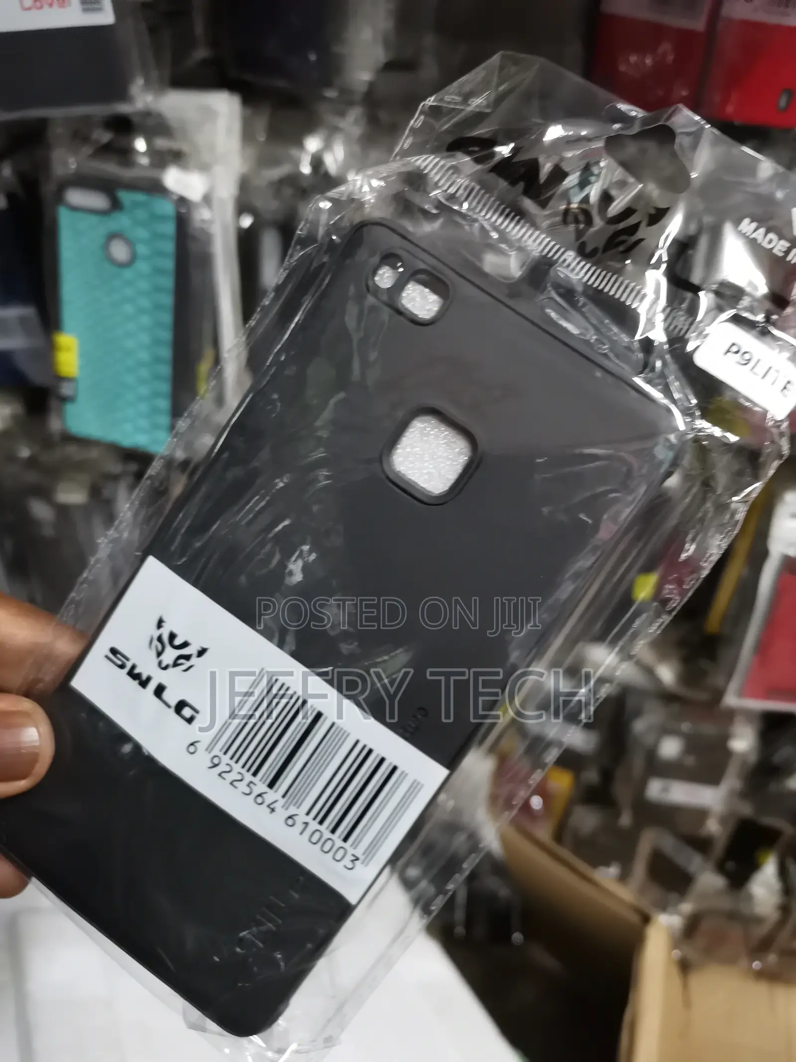 Huawei P9 Lite Case Scratch Resistant Soft Silicone-Black