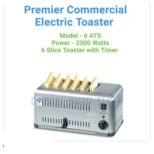 Commercial Electric Toaster 6 Slicer With Timer 2500w