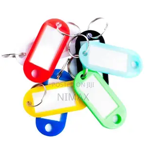 Pack of 50pcs Key Tags With Split Rings Plastic ID Name