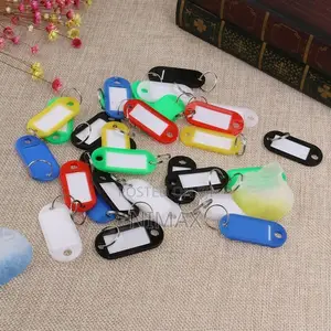 Pack of 50pcs Key Tags With Split Rings Plastic ID Name