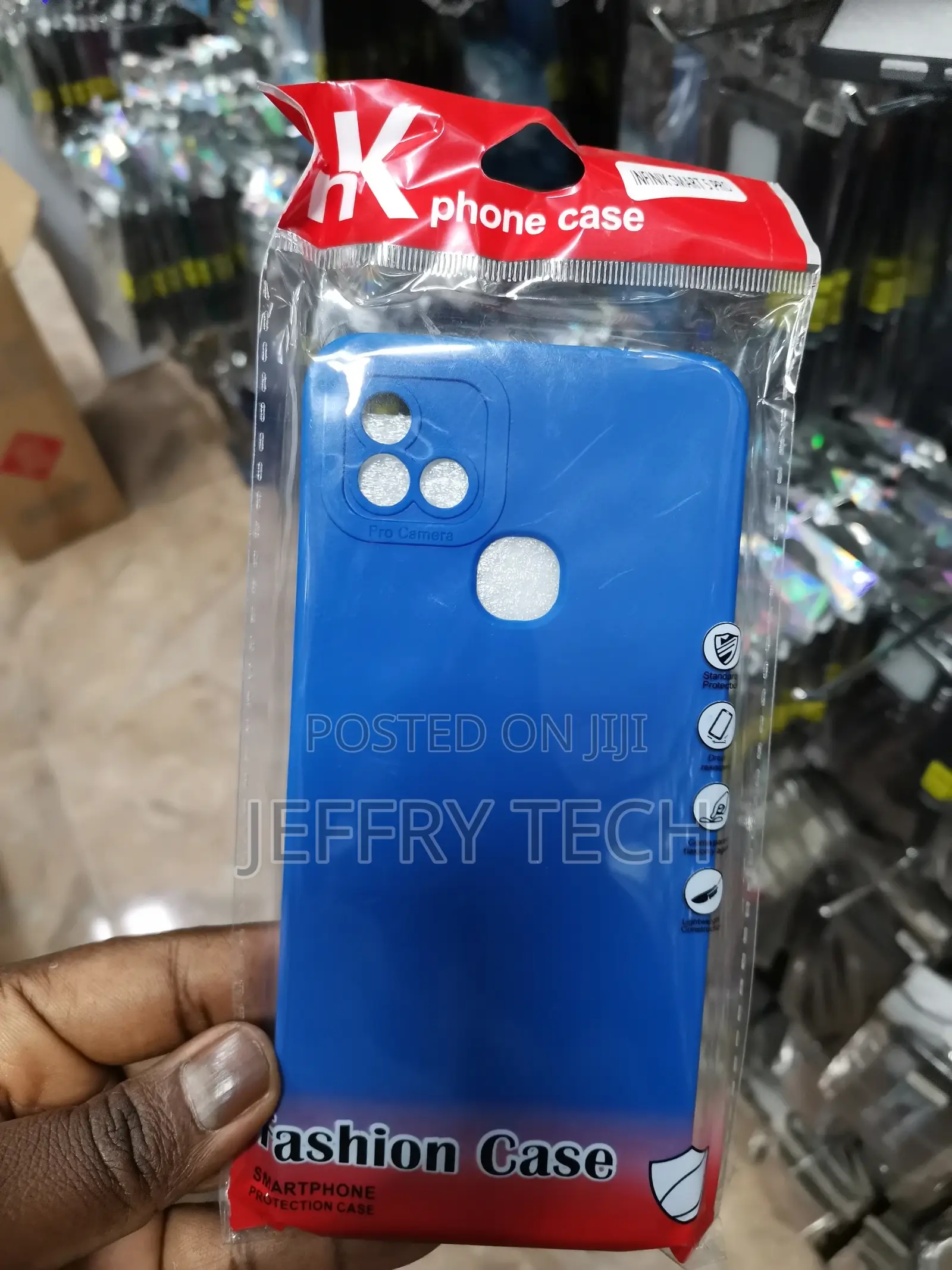 Infinix Smart 5 Pro,Soft Silicone Anti-Shock Case-Blue