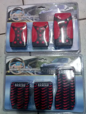 3pc Manual Pedal Covers in Red Black Designs