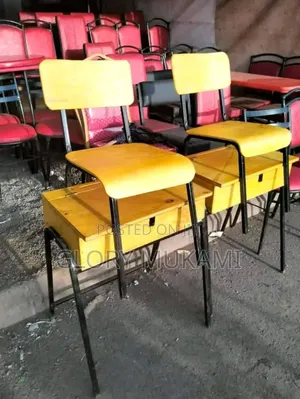 Varnished School Locker and Chairs for Junior Secondary