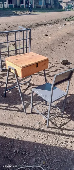 School Locker and Metallic Chair