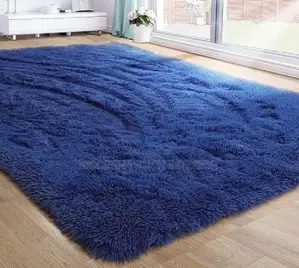 Blue Fluffy Carpets