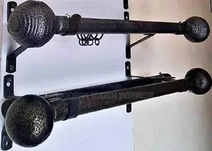 Jua Kali Black Curtain Rod