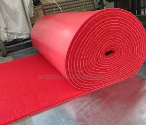 Red PVC Spaghetti Welcome Mat