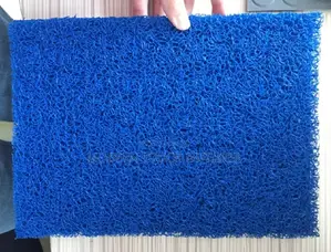 Blue PVC Spaghetti Floor Carpet
