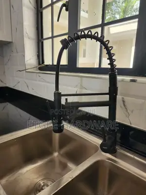 Modern Black Kitchen Mixer Tap