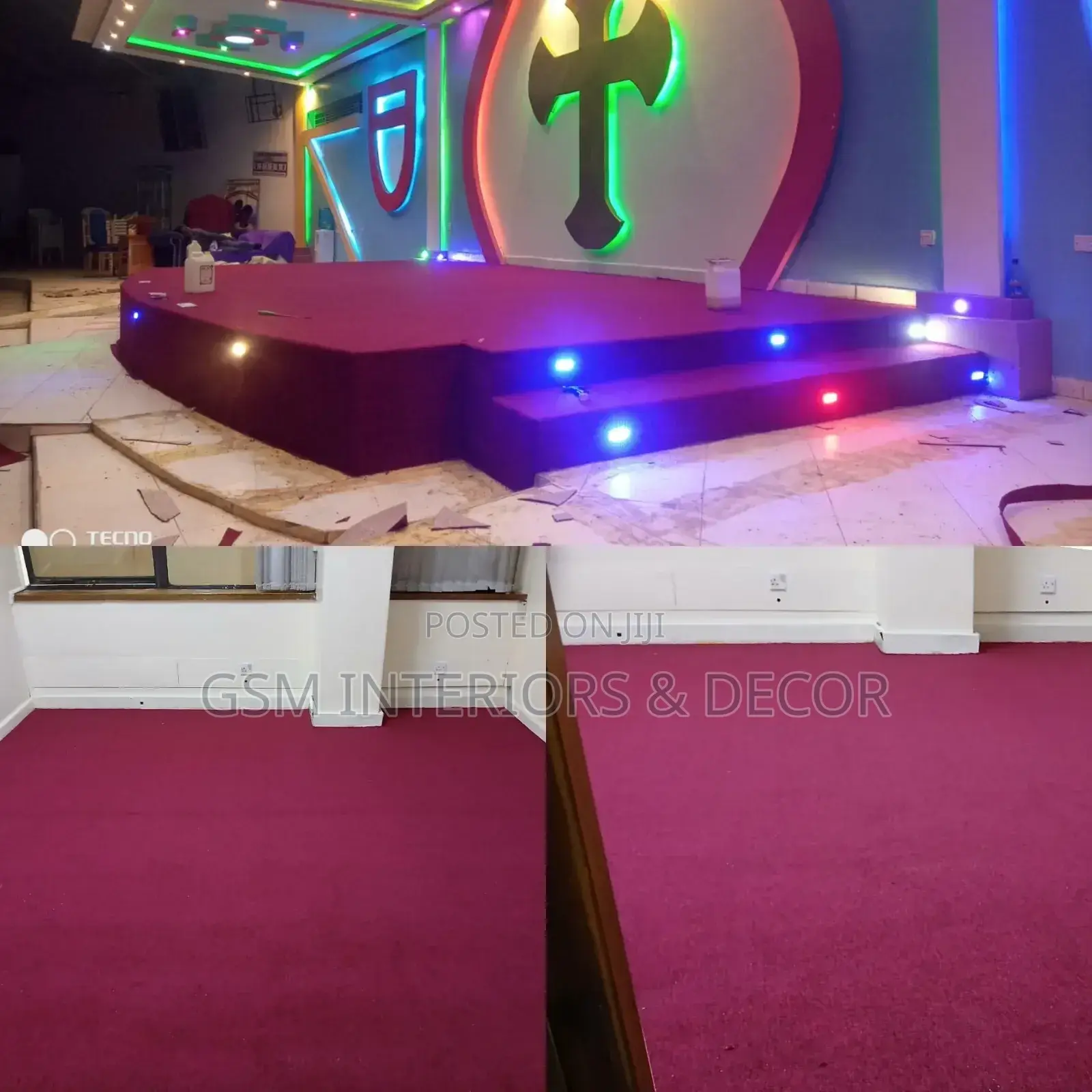 Church Carpets Maroon 4mm