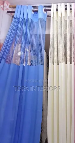 Blue and Cream Airy Hospital Curtains Soft Hospital Curtains