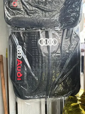 Audi White Logo Floor Carpet Liners 5pc Set