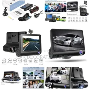3in1 Windscreen Mount DVR With Front,Inside,Rear Cameras