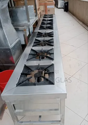 4 Burner Gas Cooker With Cast Top Grill (Stainless)