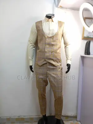 Checked Men Halfcoat and Trouser