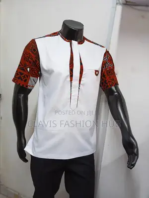 White Shirts With Kitenge Touch