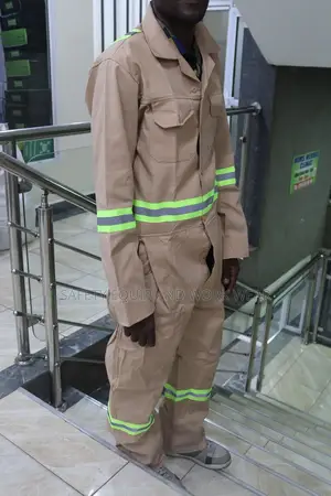 Beige Reflective Safety Overall