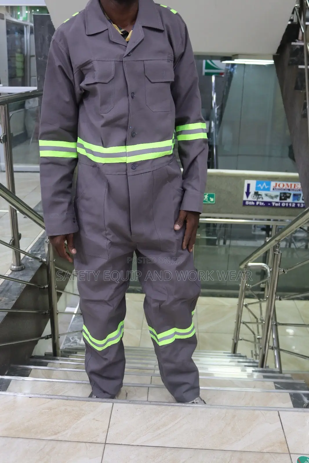 Grey Reflective Coverall-stylish