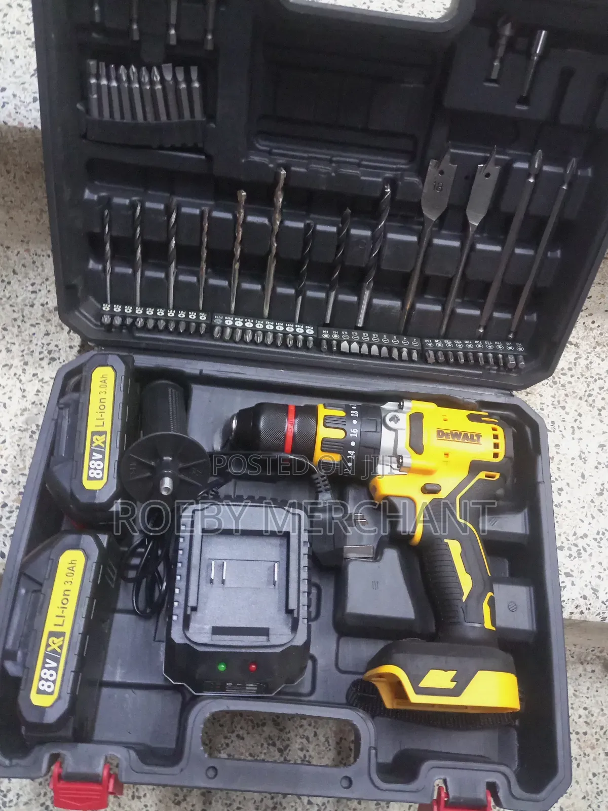 Dewalt 88V Cordless Hammer Drill With Bits Set