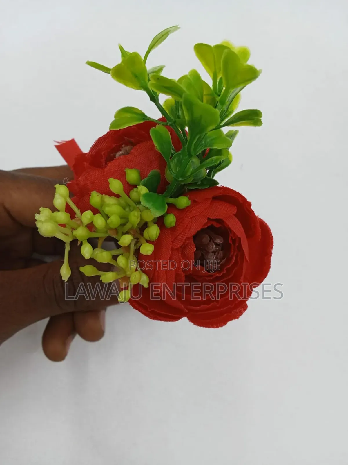 Red Rose Suit Pocket Flower