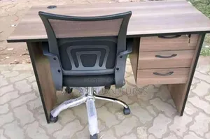 American Wallnat Office Desk and Swivel Mesh Chair