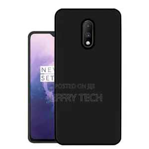 Finish Soft Back Case Cover For Oneplus 7 - Black