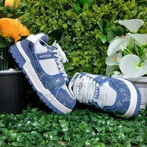 Lv Trainer Maxi' Denim Blue White'
